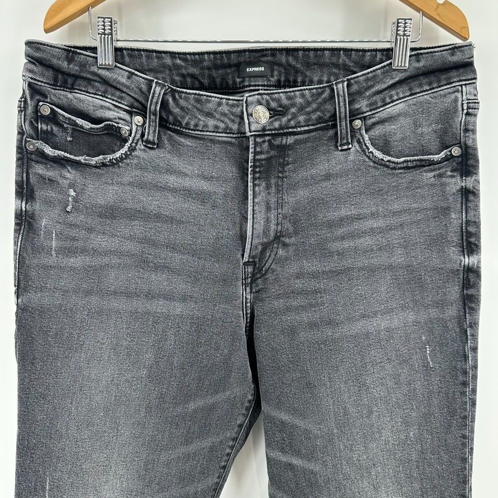 Express Conscious Edit Jeans Mens 36x30 Charcoal Gray Denim Slim Straight Leg